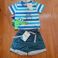 Sale set bộ cá sấu Mayoral bé trai xịn sò sz 6-9m