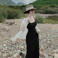 [Sale] Sét đầm váy nữ váy hai dây body dáng ôm mix áo khoác ngoài có 4 màu xuất sắc dành cho các nàng đi chơi, hẹn hò xi