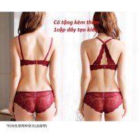 Sale - Sét Vega cao cấp, mút push up nâng ngực quả trơn, tặng kèm thêm dây ren ba lỗ , mặc được 2 kiểu nhé khách