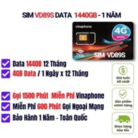 Sale Sim VD89S Giá Gốc , Data 2GB - 4GB 1 Ngày Sử Dụng 12 Tháng , Miễn Phí Gọi , Bảo Hành Gói Cước 1 Năm Toàn Quốc