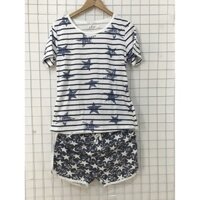Sale Sốc 50k Bộ Đồ Ngủ Nữ Mùa Hè Hình Sao Chất Cotton AQ06