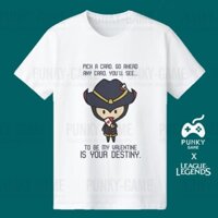 (SALE SỐC) Áo Liên Minh Huyền Thoại (LOL) TWISTED FATE Chibi ngắn tay