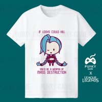 (SALE SỐC) Áo Liên Minh Huyền Thoại (LOL) JINX Chibi ngắn tay