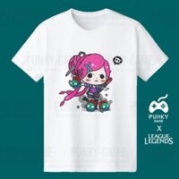 (SALE SỐC) Áo Liên Minh Huyền Thoại (LOL) JINX Chibi ngắn tay