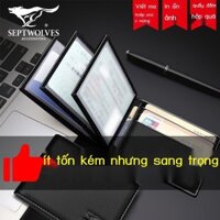 [SALE SỐC]  Bao da đựng giấy phép lái xe Septwolves Bao da nam bằng da thật Ví đựng tài liệu nữ Ví