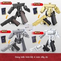 [SALE SỐC]  Biến Hình Súng Robot Biến Hình Đồ Chơi Trẻ Em Giáo Dục Mô Phỏng Mini Mô Hình Cậu Bé Lắp