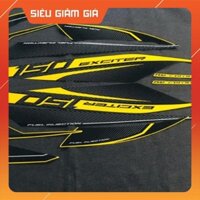 [Sale Sốc] Bộ Tem Dán Xe Máy Yamaha Exciter 150Cc Rc Edition Vàng Đen Zin Loại 1 Không Đẹp Như Hình Hoàn Tiền (Siêu Rẻ)