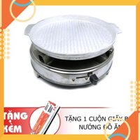 [Sale sốc] Combo Bếp Nướng Cồn Và Chảo Gang Tặng Giấy Bạc