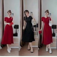 [Sale Sốc] Đầm váy thời trang nữ thun gân form dài khoét eo siêu xinh dành cho các nàng mang đi chơi QC TION FASHION