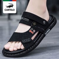 [SALE SỐC]  Dép Da Cá Sấu Cardile Nam Xu Hướng Mùa Hè Ngoài Trời Chống Trơn Trượt Lái Xe Đôi Đi Biể