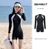 [SALE SỐC]  Đồ bơi mới dành cho nữ thể thao chuyên nghiệp một mảnh bảo thủ siêu mỏng che bụng áo tắ