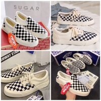[SALE SỐC]❌ Giày 𝐕𝐀𝐍𝐒 Caro Buộc Dây, 𝐕𝐀𝐍𝐒 Vaul Old Skool Lười Cực Hot 2021