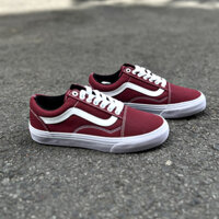 [Sale Sốc] Giày Vans Old Skool Đỏ Đô Cao Cấp Nam Nữ - Sneaker Vans Full Box