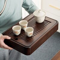 [SALE SỐC]  Khay trà hộ gia đình lưu trữ nước nhỏ bàn trà khay tre khô bong bóng khay cống nước chi