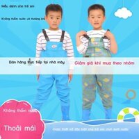 [SALE SỐC]  Trẻ em chơi nước một mảnh, quần áo chống nước mẫu giáo, ủng đi mưa trẻ em nam nữ, quần