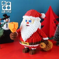 [SALE SỐC] Tương thích với đồ chơi Lego thu nhỏ các khối xây dựng hạt nhỏ Ông già Noel xe trượt tuyết nai sừng tấm món q