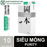 [SALE SỐC][CHÍNH HÃNG] Bao Cao Su OKAMOTO SKINLESS SKIN PURITY (10bao/Hộp)Trắng Tinh Khiết – Nhập Khẩu Nhật Bản