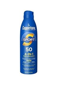 (SALE-T6/26) Xịt chống nắng Coppertone Sport Sunscreen Broad Spectrum SPF 50 Water Resistant Spray Sunscreen 5.5Oz 156g