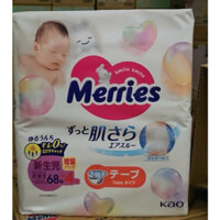 SALE Tã dán Merries sơ sinh newborn 68+4 miếng bé dưới 5kg nội địa nhật