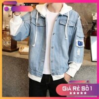 SALE TẤT ÁO KHOÁC JEAN NAM FORM RỘNG , UNISEX, PHONG CÁCH HÀN QUỐC