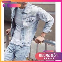 SALE TẤT [ ĐẸP HƠN NGƯỜI YÊU CŨ ] ÁO KHOÁC BÒ NAM CAO CẤP BODY , KHOÁC JEAN RÁCH