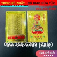 [SALE TẾT] [100 TẤM] Kim Bài Phật Bà Quan Âm Bồ Tát Plastic Mạ Vàng 24k Phong Thủy May Mắn - Đã Khai Quang