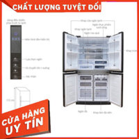 SALE TET chính hãng hàng hiệu -  SJ-FX631V-SL | SJ-FX630V-ST | Tủ lạnh 4 cửa Sharp Inverter 626 lít (Hàng chính hãng, BH