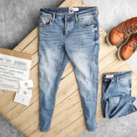 Sale Tết- Quần Jean nam Gap Skinny jeans Xanh Trơn wash az1 ˇ   ₁