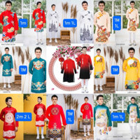 [SALE TẾT SẴN HOẢ TỐC 2H] ÁO DÀI NAM GẤM LỤA THÊU KẾT VẼ TAY CAO CẤP MẶC TẾT, BÊ BƯNG QUẢ, ĐI TIỆC, CƯỚI HỎI