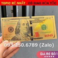 [SALE TẾT] Sỉ 100 Tờ Tiền 100 Usd Plastic Mạ Vàng Kỷ Niệm đẹp mắt Lì Xì Tết 2023 độc đáo