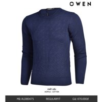 SALE TẾT Xả. (Chính Hãng) 10.10 . OWEN - áo len ấm nam Owen cổ vo tròn blue color ALD 80475 đẹp tuyệt .1  '