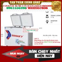 *sale* Tủ Đông Mát mặt kính cường lực Inverter Sanaky 260 L VH-3699W4K dàn lạnh Đồng