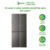 (SALE)  Tủ Lạnh 4 cánh Casper Inverter 462L RM-520VT - Bảo hành tại nhà - Giao hàng toàn quốc