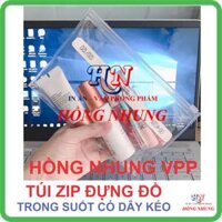 SALE Túi Zip Đựng Đồ Có dây kéo - Trong Suốt Nhựa Dẻo PE Bền Chắc Chắn - 1 cái 17x16,7cm