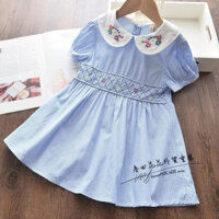 [SALE] Váy Đầm Bé Gái 2 Màu Xanh và Hồng 1 Lớp Mát Mẻ