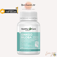 [SALE] Viên Uống Bổ Não Ginkgo Biloba 2000 Healthy Care của Úc - Hỗ Trợ Sức Khoẻ