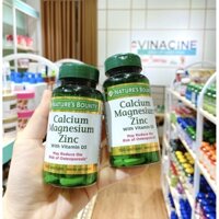 [SALE] Viên uống Nature's Bounty Calcium Magnesium Zinc 100 viên của Mỹ