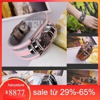 SALE Vòng đeo tay unisex cho nam và nữ, vòng tay da phong cách thời trang cá tính