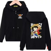 SALE- (XẢ HÈ) ( SIÊU PHẨM) Áo Khoác Đen Luffy - One Piece Mũ Rơm - cực HOT