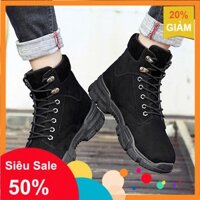 SALE [XẢ KHO] Giày boot nam có cổ,da pu lộn thiết kế châu âu cực ngầu và êm chân-800