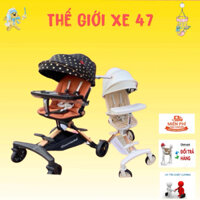 [SALE] Xe đẩy cho bé sơ sinh G500-1 đủ màu có kèm bàn ăn dặm mẫu mới nhất 2024 (full hộp đã lăp sẵn)