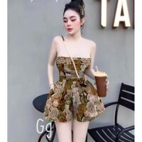 (SALE12.12) Jum cúp ngực nữ jum gấu chất bố kaki (kèm dây bún), jum ngắn xinh lung linh