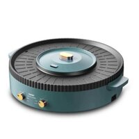 [SALE50%] Nồi lẩu Nướng Điện Đa Năng, Bếp Nướng Lẩu Không Khói Nineshield Chính Hãng Nhật - Bảo Hành 12 Tháng