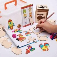 [SALE]Bộ khung tập vẽ nhiều màu cho bé