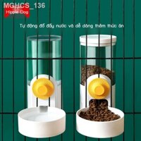 [SALE]Mèo Đài Phun Nước Treo Loại Tự Động Cho Chó Uống Nước Thú Cưng Lồng Mèo Bát Bát Đôi Cho Mèo Ăn Hiện Vật