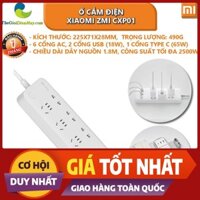 [SaleOff] Ổ cắm điện Xiaomi ZMI CXP01 65W 6 cổng AC, 2 cổng USB, 1 cổng Type C - Bảo hành 1 tháng - Shop Thế Giới Điện M
