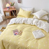 Sales Chính Hãng- Bộ Chăn Ga Gối Đệm Poly Cốt Tông 4 Món Nắng Mai Yêu Em -BST Chăn Ga Gối Cotton Poly