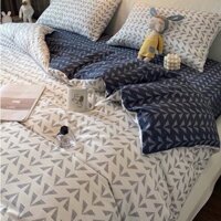 Sales Chính Hãng- Bộ Chăn Ga Gối Đệm Poly Cốt Tông 4 Món Signature BTS- BST Chăn Ga Gối Poly