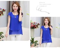 SALES OFF: Áo Voan 2 Lớp Tay Búp Sen AK06