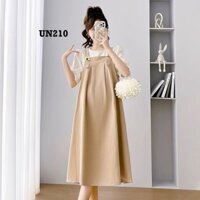 SALE/Váy yếm, đầm bầu yếm bầu hai màu pastel SUSU DRESS đính hoa đi chơi đi du lịch cực xinh [ĐẦM BẦU THỎ] - UN210